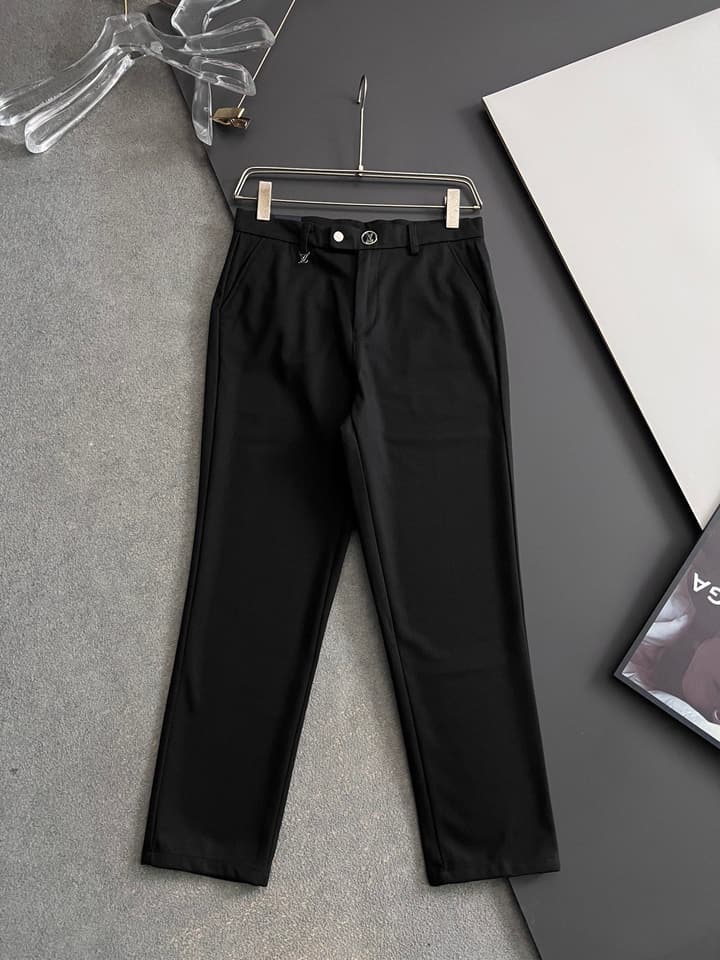 Louis Vuitton Men's Cashmere Casual Trousers – 2025 in Charcoal Gray