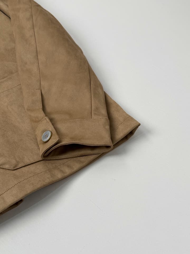 Louis Vuitton 3D V Embroidered Suede Workwear Jacket
