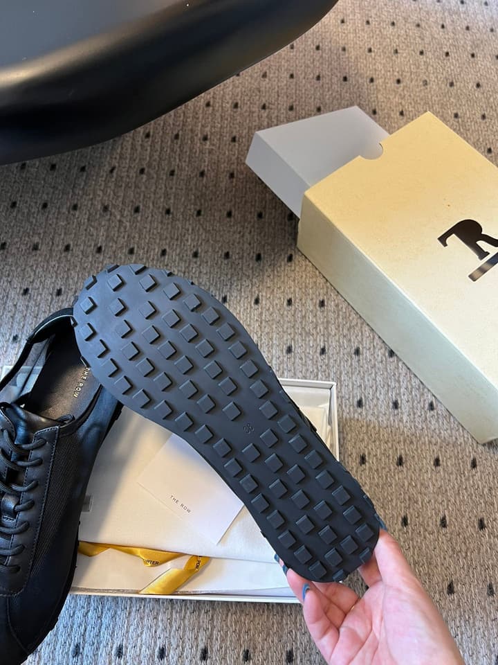 The Row 25SS German Training Mesh Sneakers in Black