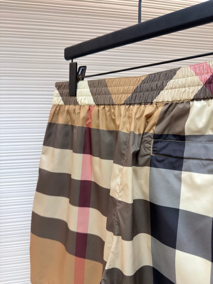 Burberry Classic Check Beach Shorts in Khaki
