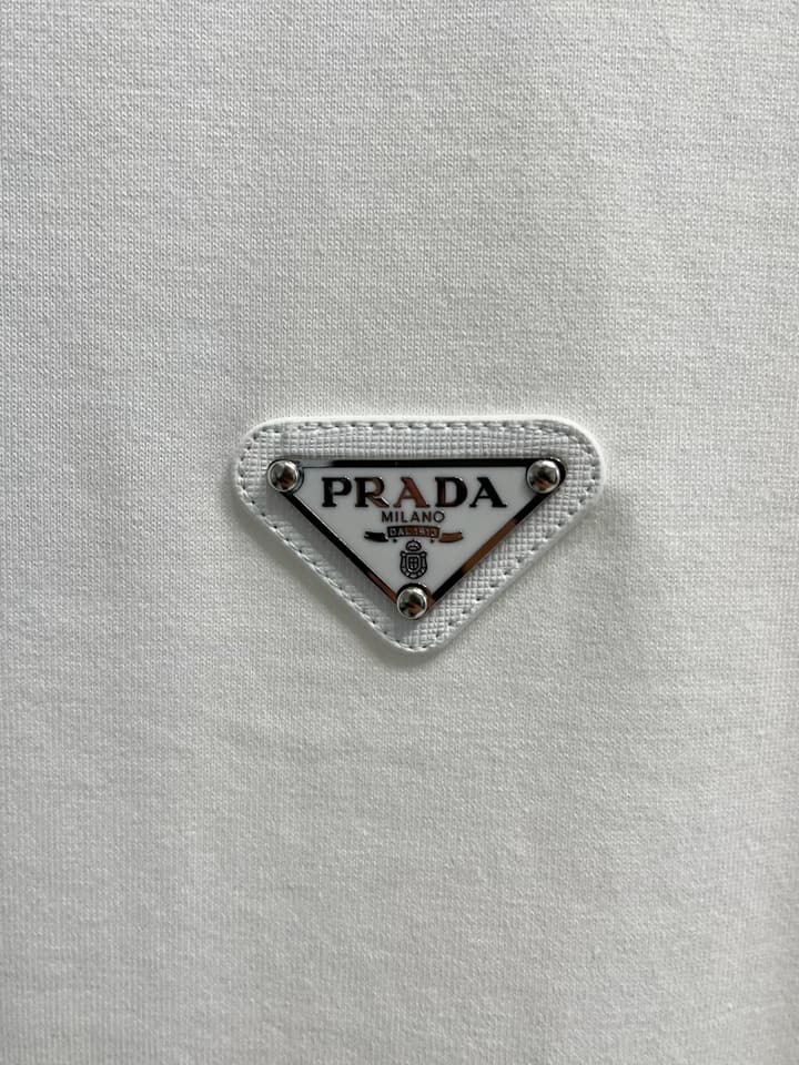 Prada Letter Logo Cotton T-Shirt – Spring/Summer Collection – 2025 in White T-shirt