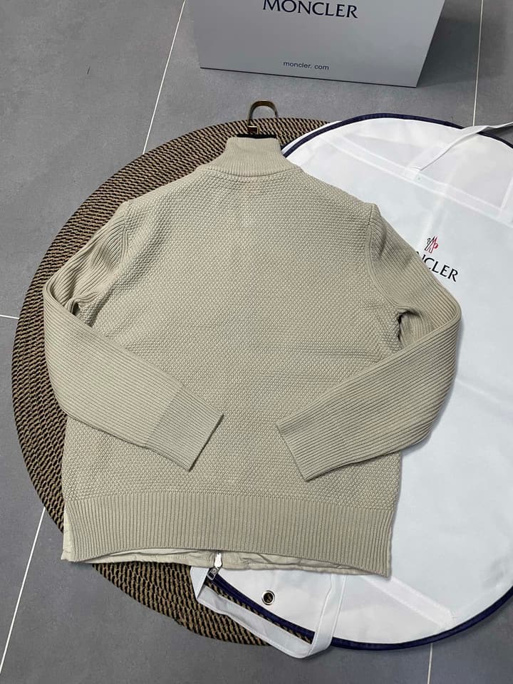 Moncler Men's Knit Down Spliced Jacket – New Collection in Beige