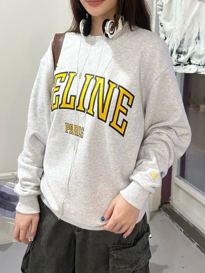 Celine Paris Printed Logo Sweatshirt
