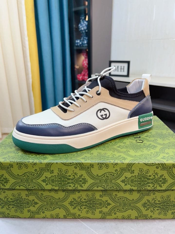Gucci New Season Casual Fashion Sneakers in Black With Web Stripe
