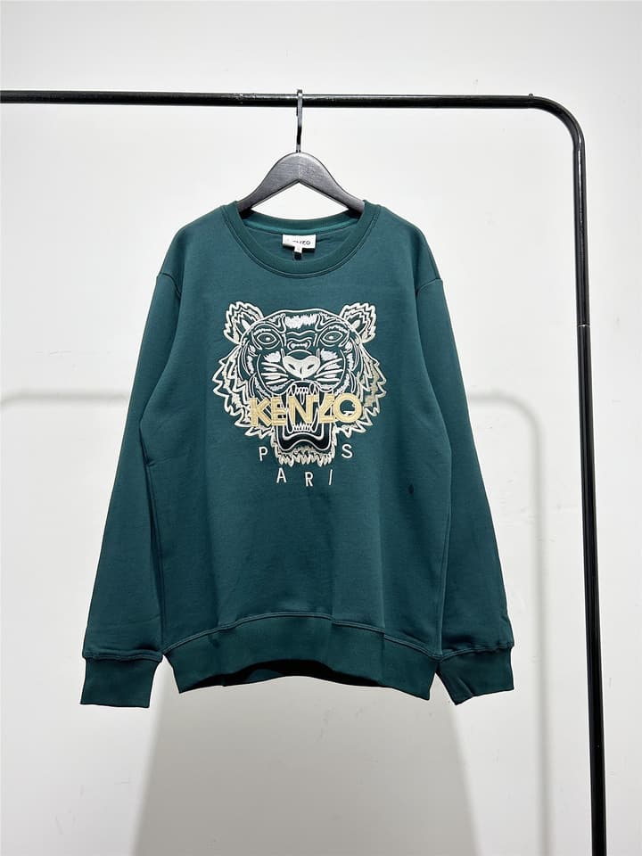 Kenzo Unisex Tiger Embroidered Sweatshirt in Black