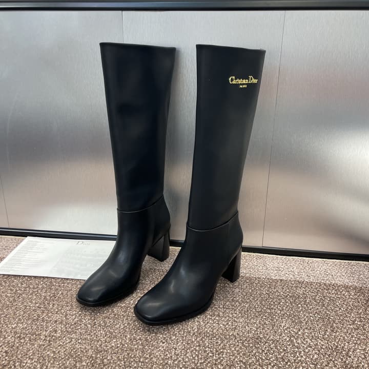 Dior D-Town Chunky Heel Knee-High Boots – 2024 Autumn/Winter Collection