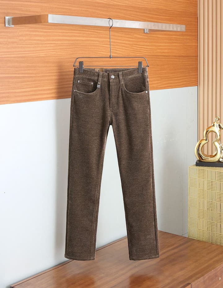 Loro Piana Corduroy Business Casual Trousers – Autumn/Winter in Coffee Brown