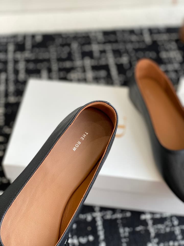 The Row Mary Jane Ballet Flats – 25SS Spring/Summer Collection in Charcoal
