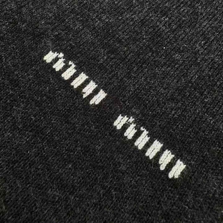 Miu Miu Inlaid Logo Knitted Cardigan in Black