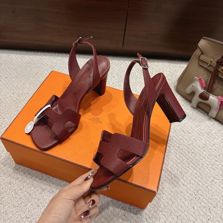 Hermès Eremite 80 Heeled Sandals in Blush Pink