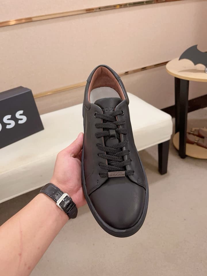 Boss Premium Casual Men's Sneakers in Black Monochromatic