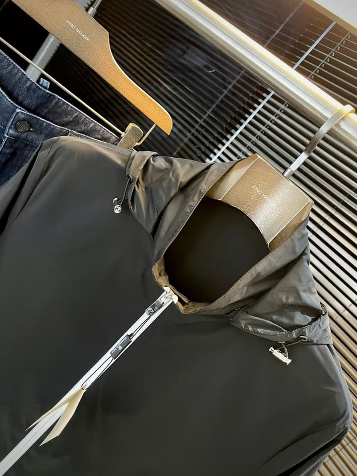 Zegna Classic Hooded Jacket – 2025FW in Dark Gray