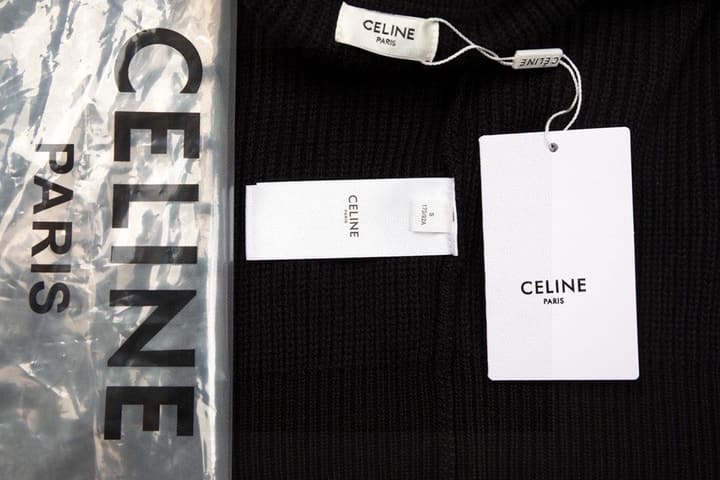Celine Classic Embroidered Crewneck Sweater in Army Green