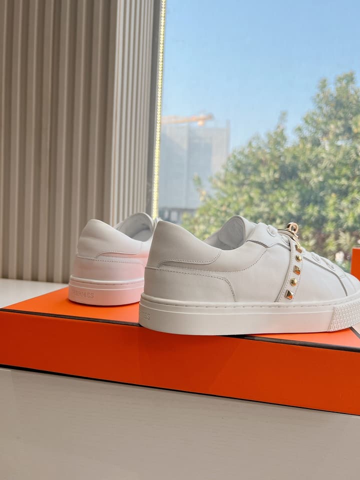 Hermès Bouncing Men's Sneakers in Black Leather