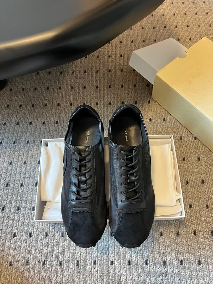 The Row 25SS German Training Mesh Sneakers in Black