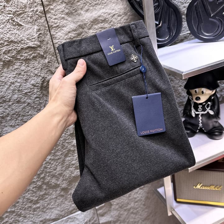 Louis Vuitton Wool Blend Dress Trousers – Autumn/Winter Collection in Black
