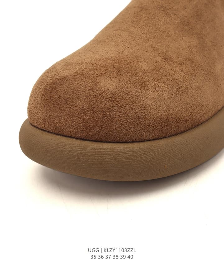 UGG Retro Color-Block Sheepskin Slippers – Autumn/Winter Collection in Brown Suede