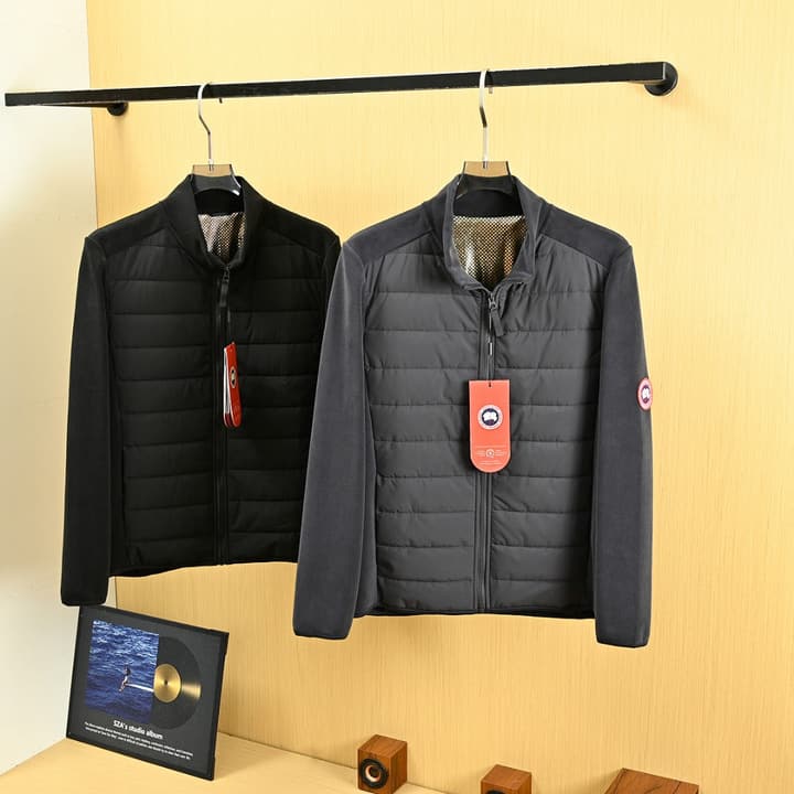 Canada Goose Spliced Stand-Collar Cashmere Jacket – 25FW in Dark Grey