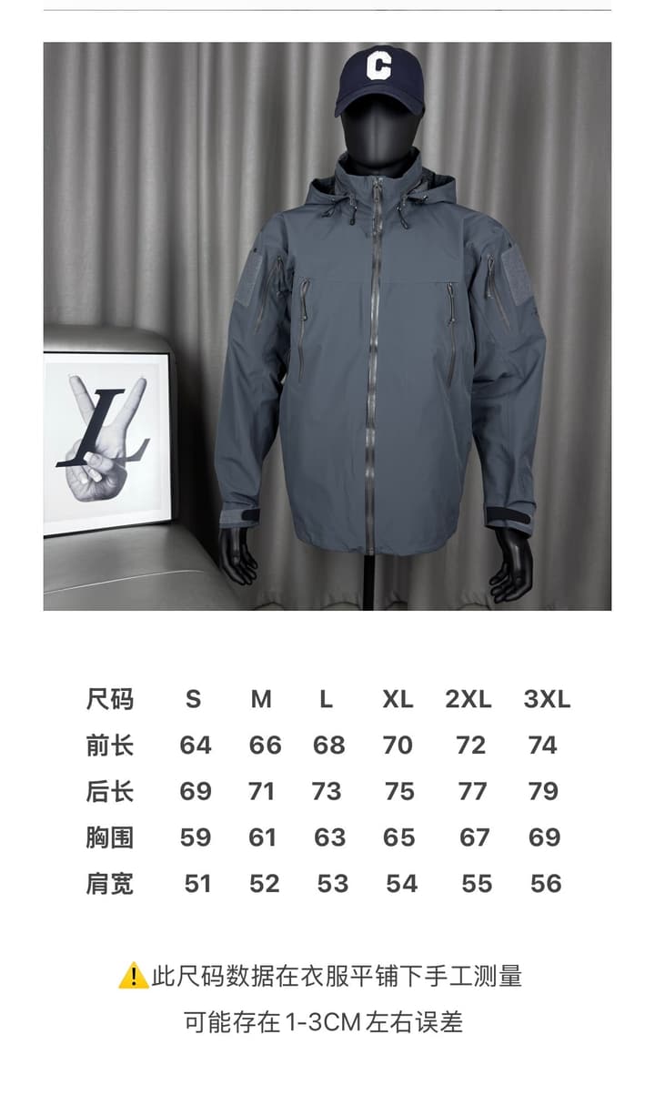 Arc'teryx Alpha LEAF Jacket GEN2 Hard Shell in Wolf Gray Hard Shell Jacket