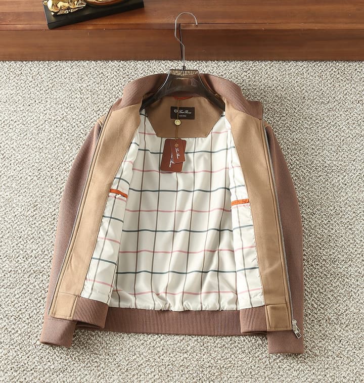 Loro Piana Men's Business Casual Bomber Jacket – 2025FW in Classic Brown