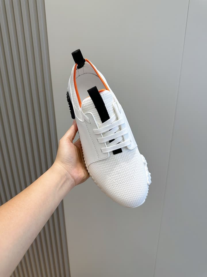 Hermès Bouncing Sneakers in Black And White Color Block