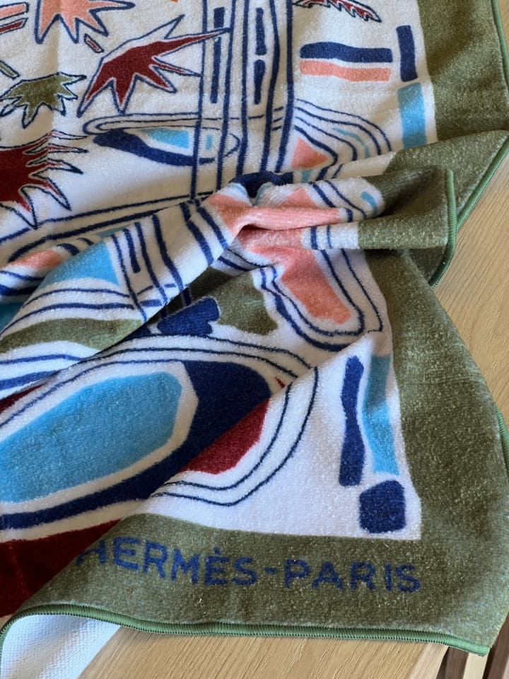 Hermès Palm Tree Cotton Beach Towel