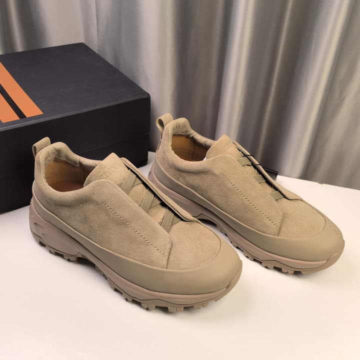 Ermenegildo Zegna Triple Stitch™ Monte Luxury Casual Shoes in Black Leather
