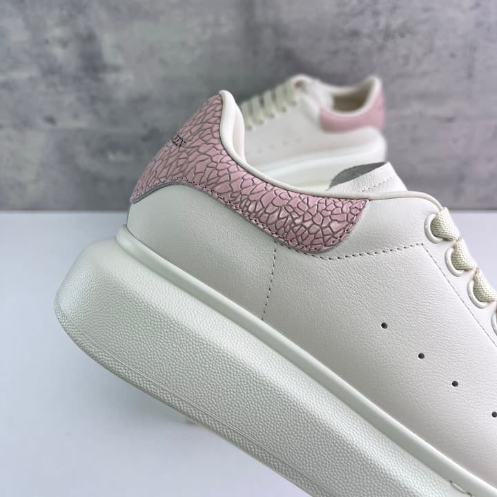 Alexander McQueen Oversized Platform Sneakers in All White Textured