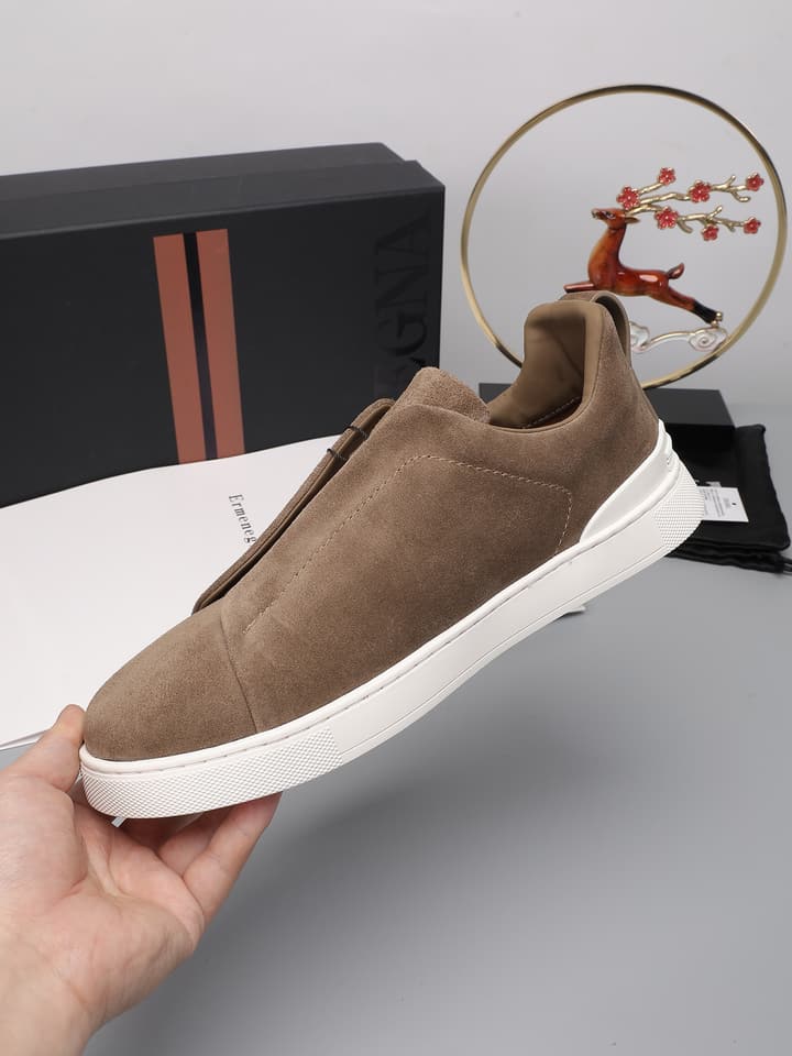 Zegna Triple Stitch Low-Top Sneakers