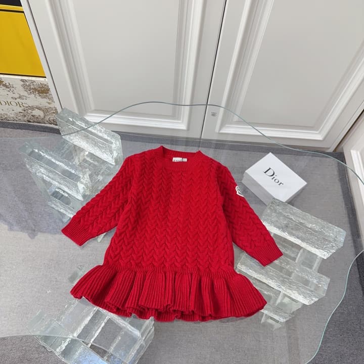 Moncler Kids Cable Knit Mermaid Dress – Kids Collection in Cable Knit Cream