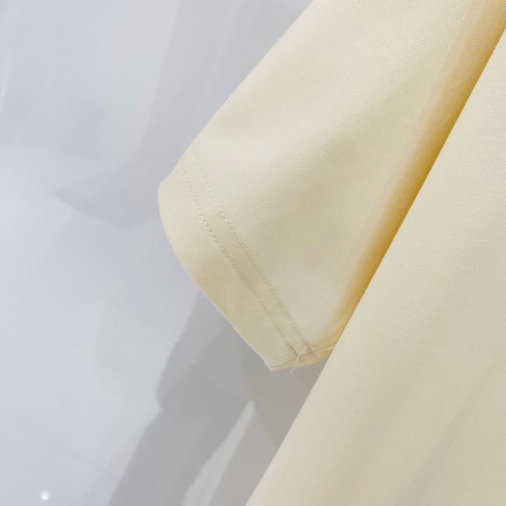 Loewe Cat Embroidery Cotton T-Shirt in Apricot