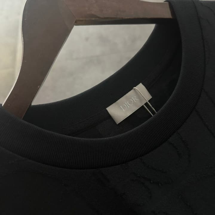 Dior Oblique Print Cotton T-Shirt – 2026SS Collection in Black