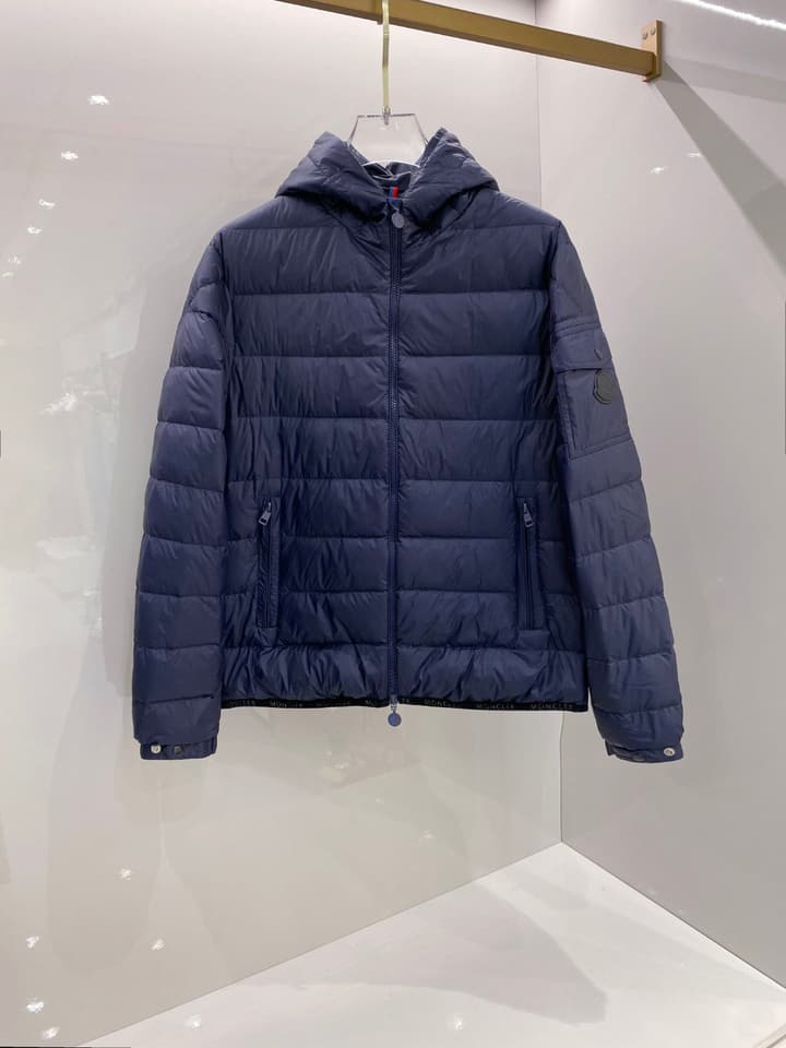 Moncler Men's Hooded Goose Down Jacket – 2025FW in Dark Gray