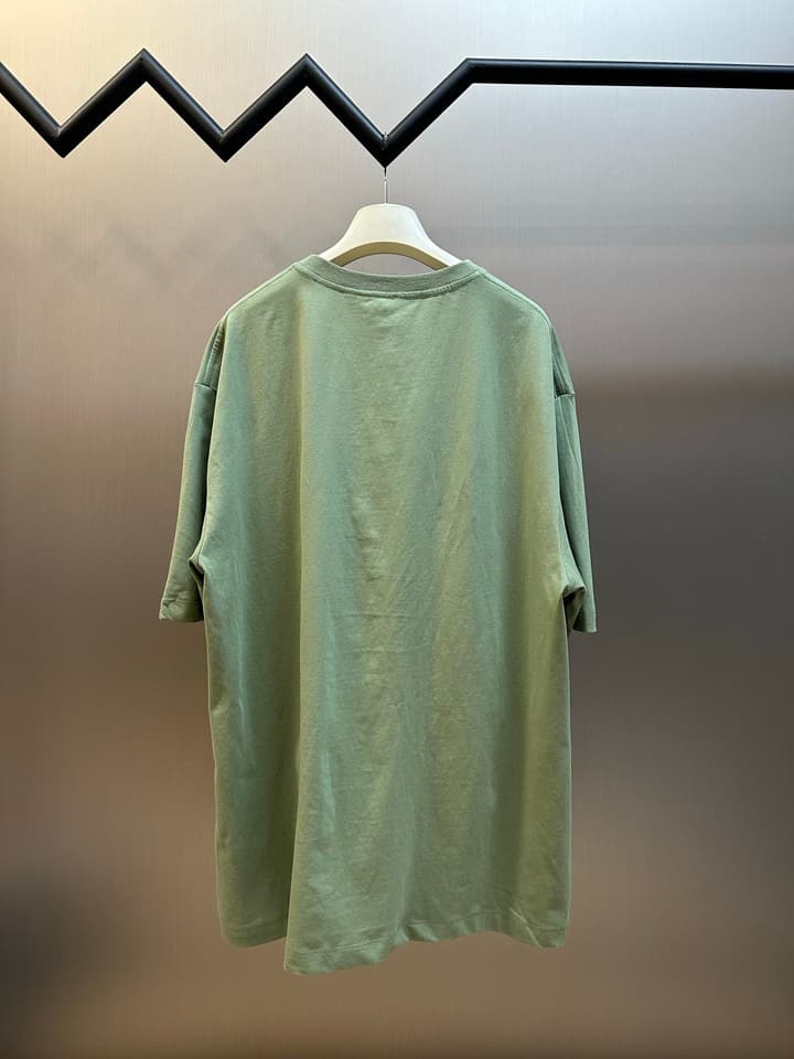 Loewe Anagram Embroidered Cotton T-Shirt in Sage Green
