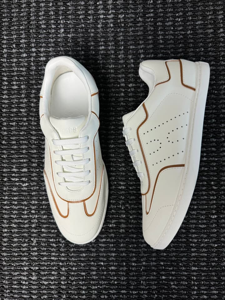 Hermès Laser-Punched H Nappa Calfskin Sneakers in Black
