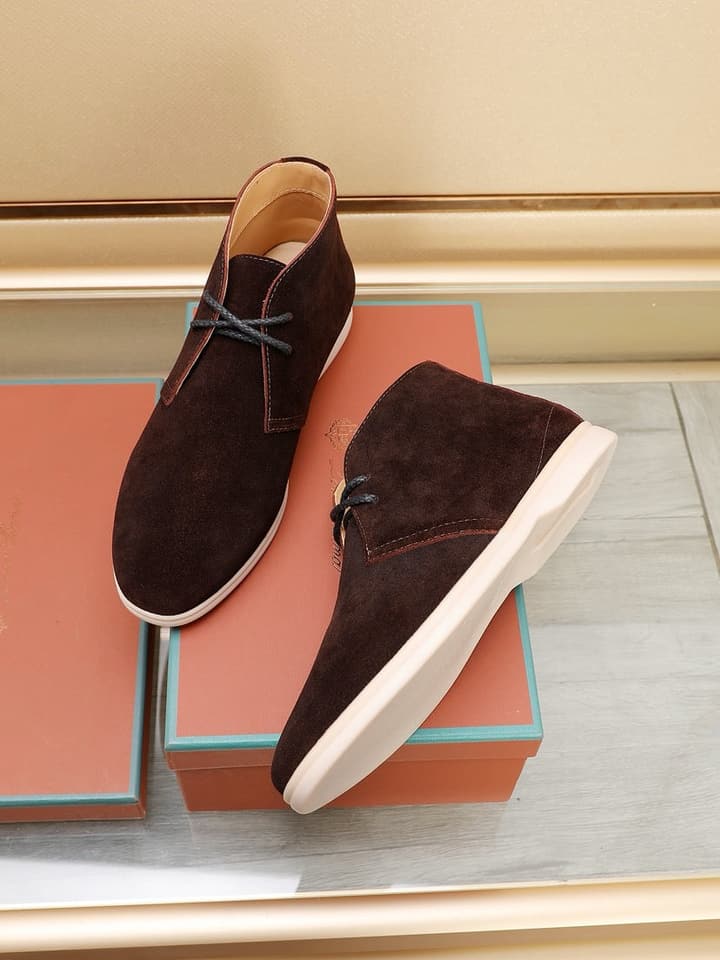 Loro Piana Water-Repellent Suede Moccasin Loafers in Black