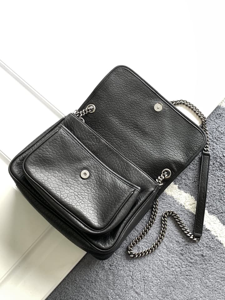 Saint Laurent Niki Medium Flap Bag in Cream Leather