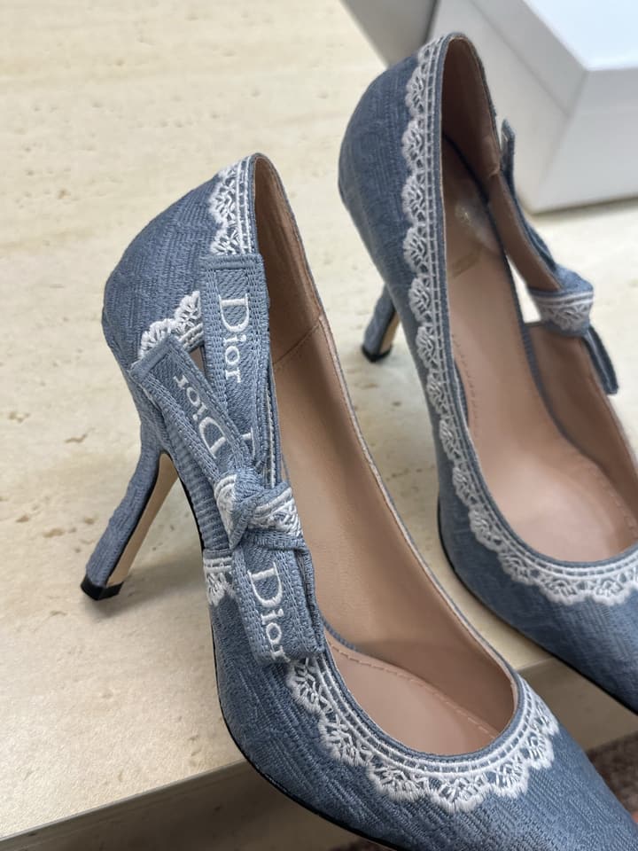 Dior J'Adior Dentelle Jelly Bow Pumps – 2026 Early Spring Collection in Black 6.5cm Heel