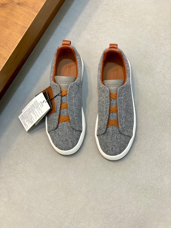 Ermenegildo Zegna Triple Stitch Sneakers in Black