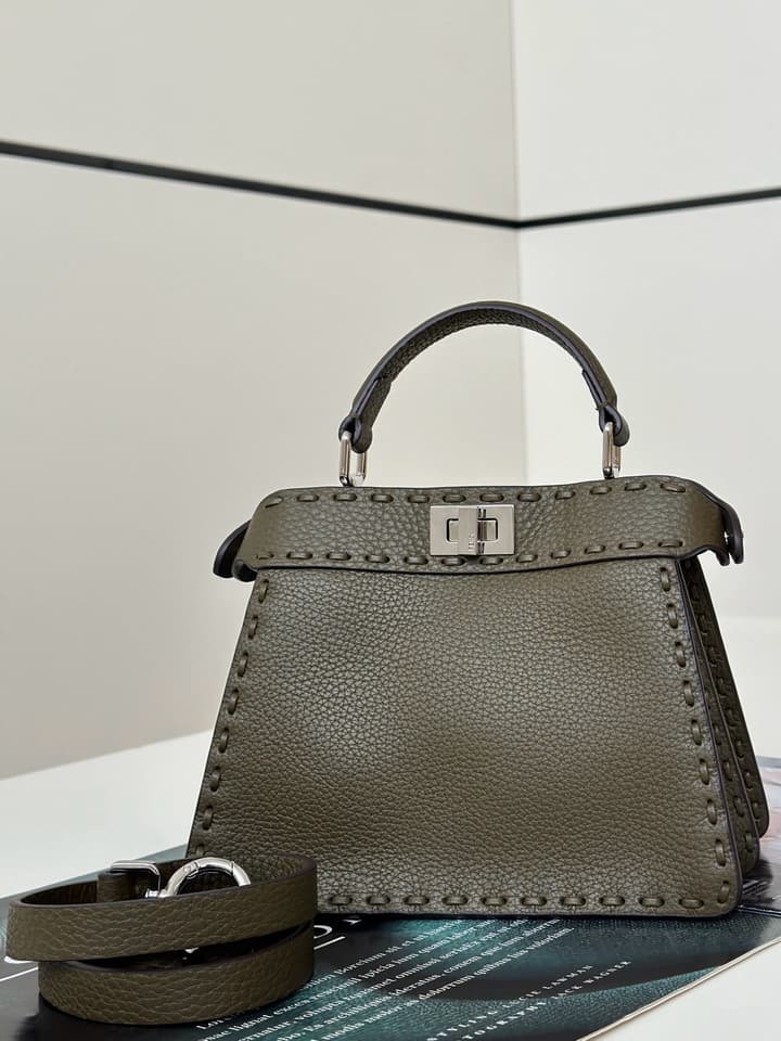 Fendi Peekaboo I See You Petite Satchel in Classic Black