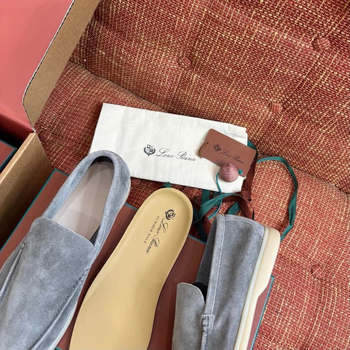 Loro Piana Suede Loafers in Brown