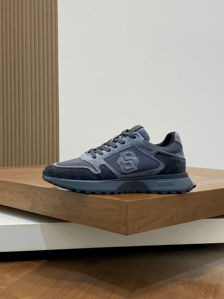 Boss Menswear Suede and Mesh Sneakers