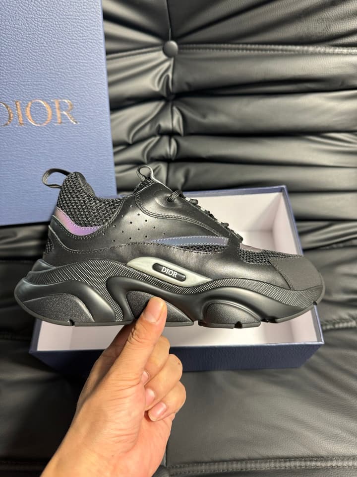 Dior B22 Calfskin Sneakers in Black