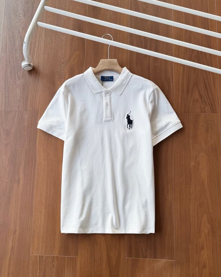 Ralph Lauren Large Logo Cotton Polo Shirt in Army Green
