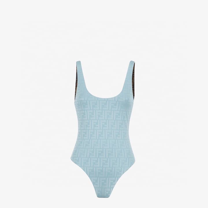 Fendi One-Piece Swimsuit in Brown Ff Monogram