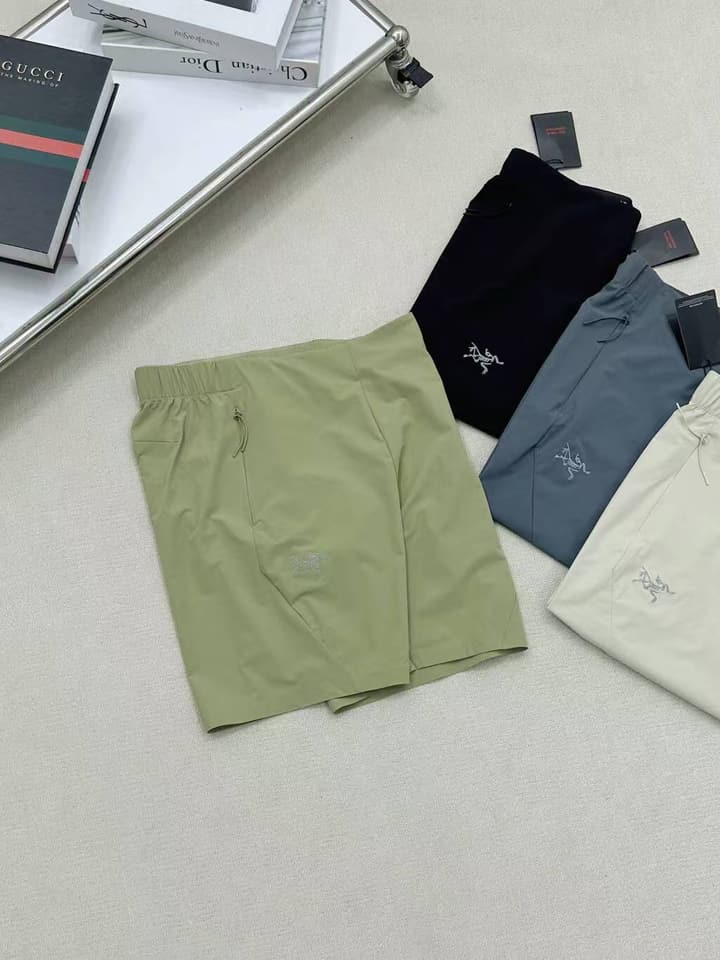 Arc'teryx Captive Embroidered Functional Shorts in Army Green