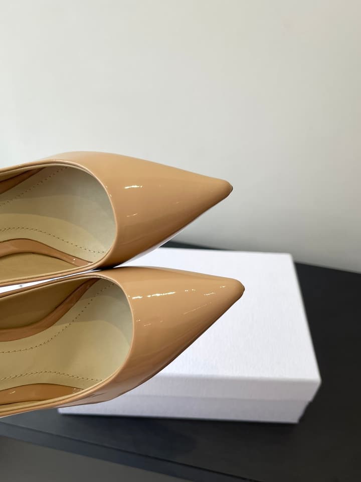 Dior Pointed High-Heel Pumps – 25SS Spring/Summer Collection in Patent Burgundy