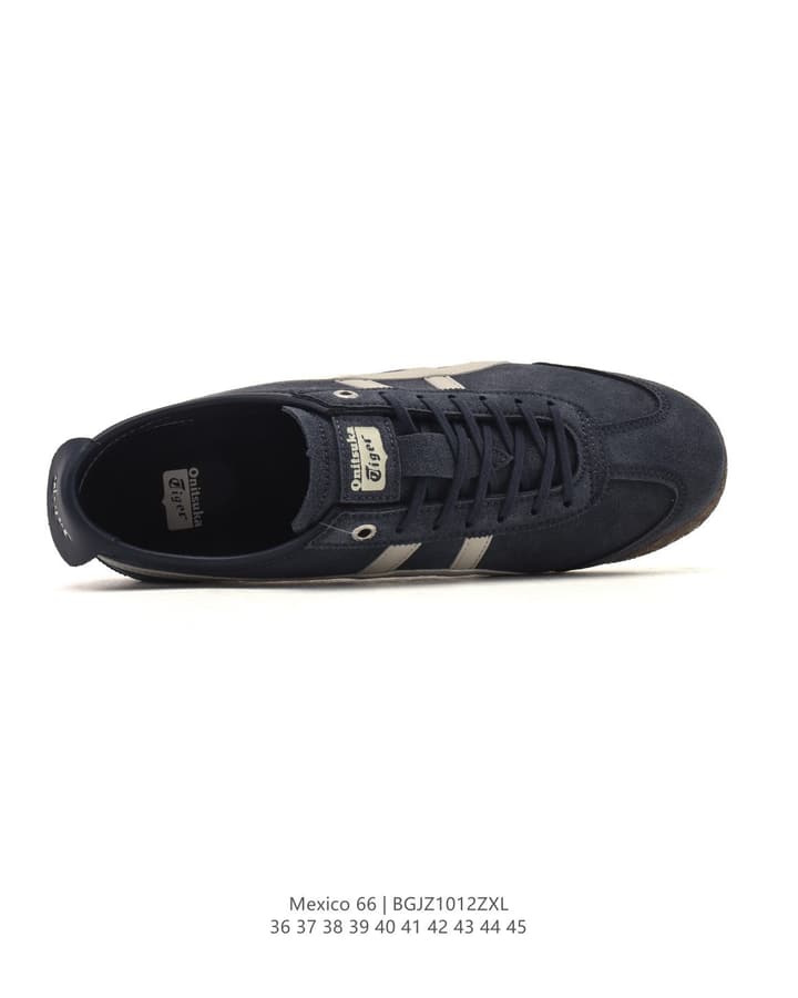 Asics Onitsuka Tiger Mexico 66 Classic Sneakers in Dark Navy With Cream Stripes