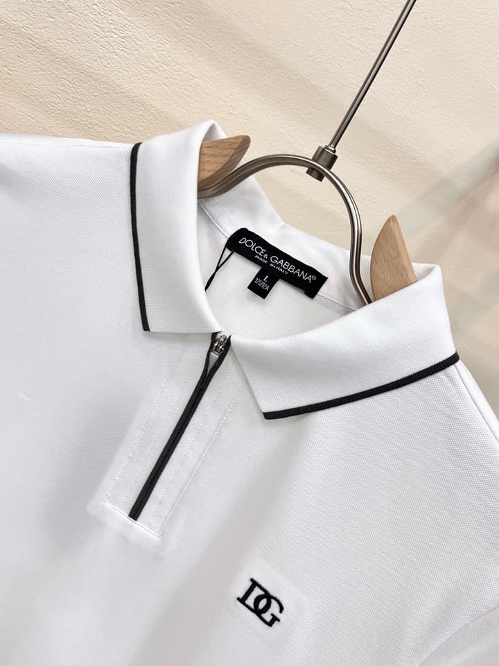 Dolce & Gabbana Embroidered Logo Pique Polo Shirt – 2026 Spring/Summer Collection in Classic Black