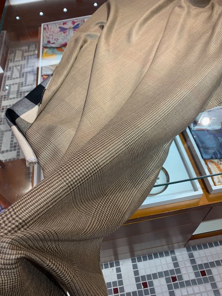 Burberry Reversible Plaid Cashmere Shawl
